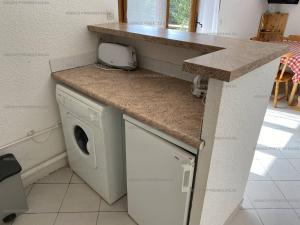 uma cozinha com um balcão e uma máquina de lavar roupa em Appartement Les Angles, 3 pièces, 6 personnes - FR-1-295-157 em Les Angles