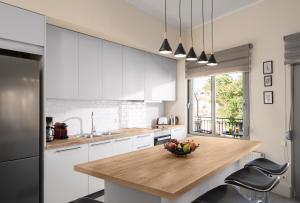 A kitchen or kitchenette at The H Experience - The Good Life Archanes - Free parking