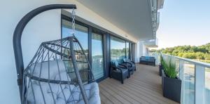 Balkón alebo terasa v ubytovaní Apartament A101 Polanki Aqua