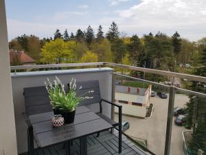 Balkón alebo terasa v ubytovaní Apartamenty Limanowskiego