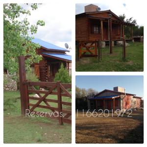 duas fotos de uma casa e um celeiro em Azul em Arroyo de Los Patos