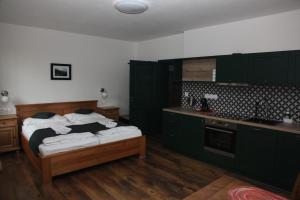 Postel nebo postele na pokoji v ubytování Aparthotel Mádr