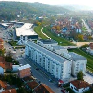 an aerial view of a large white building at Wing Club Dajana in Jagodina