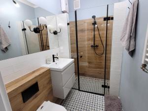 Kúpeľňa v ubytovaní Kana - Stylish Apartment in Kraków Pomorska - Close, WiFi, Smart TV