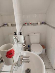 A bathroom at Jacuzzi House Sunflower