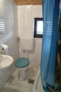 een kleine badkamer met een toilet en een wastafel bij Apartments with a parking space Murter - 5098 in Murter