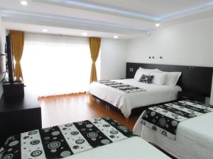 Ένα ή περισσότερα κρεβάτια σε δωμάτιο στο Hotel Palermo Suite