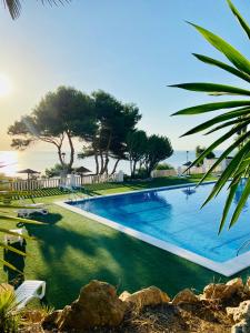 a large swimming pool with trees in the background at La Suite Del Mar in Gran Alacant