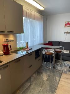 Kuchyň nebo kuchyňský kout v ubytování Paralepa Guest House