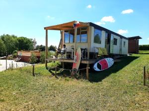 Zahrada ubytování Rozkoš beach mobilheim