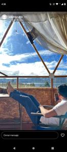 GLAMPING Aldea Muisca的阳台或露台