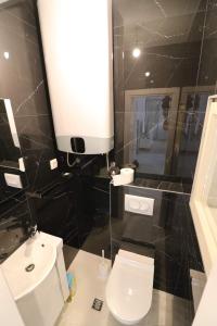 a bathroom with a white toilet and a sink at Apartment Sandrita in Kotor