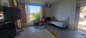 O zonă de relaxare la Golden view apartments Myrina Limnos