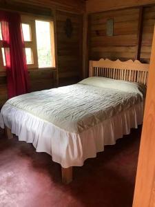 a bedroom with a large bed in a cabin at Cabañas Toniná Kayab in Ocosingo +32 photos