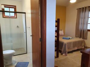 Koupelna v ubytování Hospedaria Cobras E Lagartos
