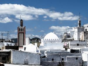 Uma vista geral de Tetuão ou a vista da cidade a partir do riad