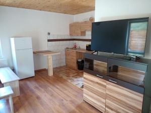 Kuchyň nebo kuchyňský kout v ubytování NA ČERVENE LOUCE relax-LIBA 5