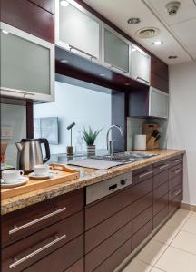 Kuchyň nebo kuchyňský kout v ubytování Studio in Burj Views by Radiance Vacation Stays