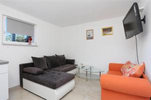 TV a/nebo společenská místnost v ubytování Apartments by the sea Cove Ostricka luka, Rogoznica - 4877