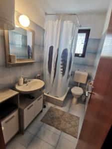 Koupelna v ubytování Apartments by the sea Barbat, Rab - 4975