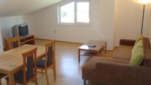 โทรทัศน์และ/หรือระบบความบันเทิงของ Apartments and rooms with parking space Gradac, Makarska - 6819