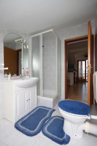 y baño con aseo y lavamanos. en Apartments and rooms with parking space Gradac, Makarska - 6819, en Gradac