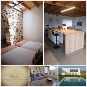 a collage of pictures of a kitchen and a room at Villa Los Volcanes in Lajares +47 photos