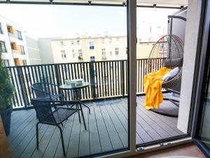 Balkón alebo terasa v ubytovaní MK Apartamenty Złocisty