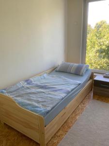 Postel nebo postele na pokoji v ubytování Ferien/ Monteurzimmer mit gemeinsam Wozi, Kü, Bad, WLAN