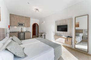 Телевизор и/или развлекательный центр в Klayman Olivina Aparthotel