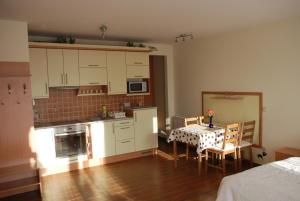 Kuchyň nebo kuchyňský kout v ubytování Atmoszféra Apartman