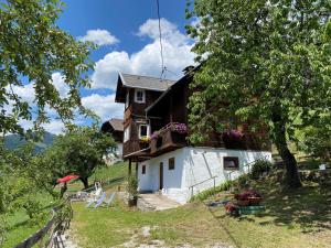 a house on the side of a hill at Ferienhaus Bergblick in Kaning