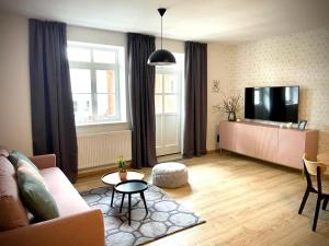 TV a/nebo společenská místnost v ubytování Apartmán Hubertus No. 17
