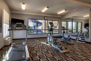 a fitness room with two treadmills and a gym at Best Western Plus Bridgewater Hotel & Convention Centre in Bridgewater