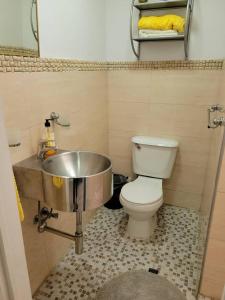 Koupelna v ubytování Apartamento tipo estudio