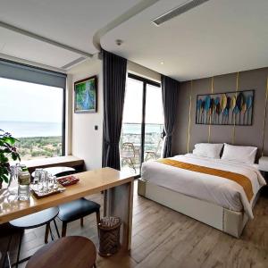 Postel nebo postele na pokoji v ubytování IVORY Apartment Apec Phu Yen