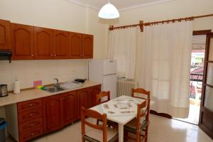 Kuchyň nebo kuchyňský kout v ubytování Giotis apartments