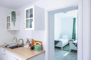 Kuhinja ili čajna kuhinja u objektu Jázmin Apartman +37 fotografija