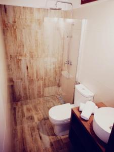 ein Badezimmer mit Toilette und Dusche in der Unterkunft Apartments by the sea Ivan Dolac, Hvar - 8700 in Jelsa + 41 Fotos