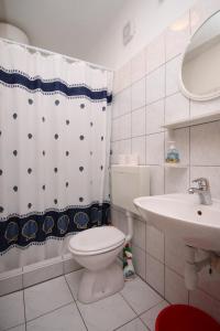 a bathroom with a toilet and a sink at Apartments with a parking space Ivan Dolac, Hvar - 8797 in Ivan Dolac