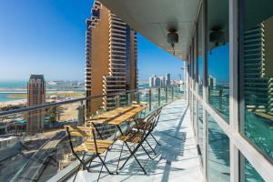 Balkón nebo terasa v ubytování Dubai Marina Breathtaking views - Spacious 3BR