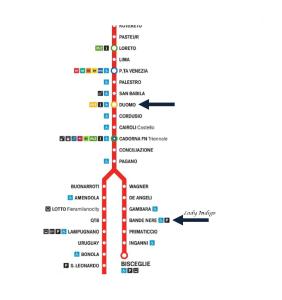 une carte du métro melbourne dans l'établissement Lady Indigo San Siro, à Milan