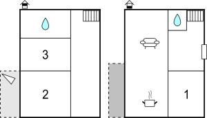 Plan piętra w obiekcie 3 Bedroom Cozy Apartment In Dobrinj