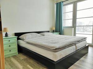 Postel nebo postele na pokoji v ubytování Apartmány Říčky II.