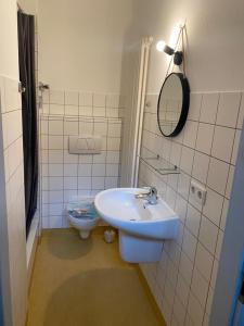Kylpyhuone majoituspaikassa Sunfe