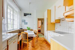 Kuchyň nebo kuchyňský kout v ubytování Bauernhof Woltron