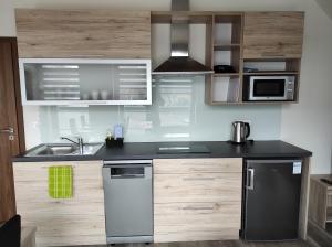 Kuchyňa alebo kuchynka v ubytovaní Apartmány Říčky II.