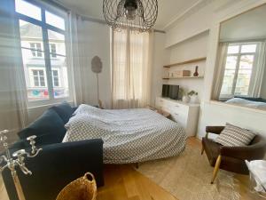 Posteľ alebo postele v izbe v ubytovaní Charmant petit studio - Cœur de Rouen - 117