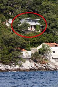 a house on a hill next to the water at Apartments by the sea Sobra, Mljet - 4898 in Babino Polje
