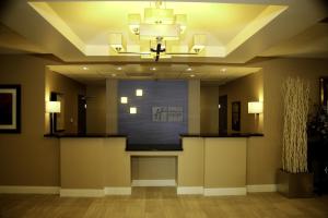 a room with a large screen in the ceiling at Holiday Inn Express & Suites Marion Northeast by IHG in Marion +21 photos